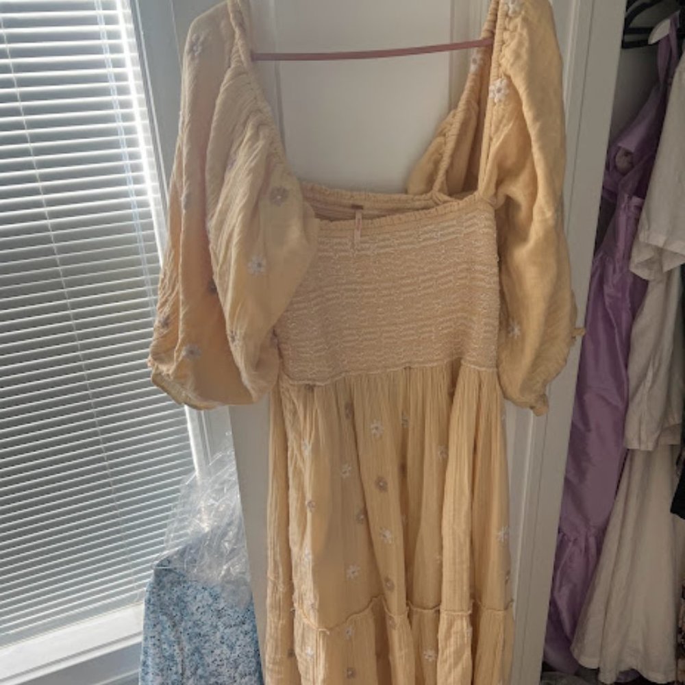 Free People  Dahlia Embroidered Maxi Dress